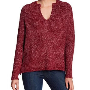 John + Jenn REVOLVE V Neck Lace Up Tie Knit Cozy Sweater